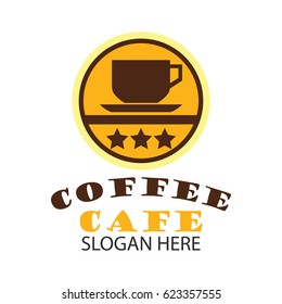 coffee shop logos, label, badge with text space for your slogan / tagline,  vector illustration.