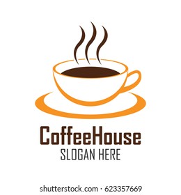 coffee shop logos, label, badge with text space for your slogan / tagline,  vector illustration.