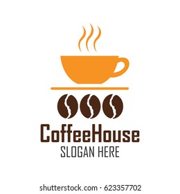 coffee shop logos, label, badge with text space for your slogan / tagline,  vector illustration.