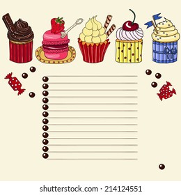 Coffee shop menu. Hand drawn vector illustration.