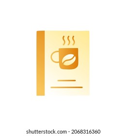 Coffee shop menu icon in gradient color, isolated on white 