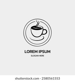 coffee shop minimalist logo design