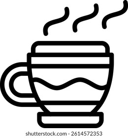 Coffee Shop Mocha Line Vector Icon Design