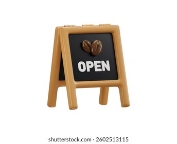 Coffee shop outside billboard, street chalk board cafe menu, restaurant outdoor stand. Information and promotion outside billboard