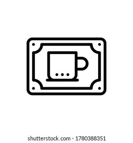Coffee Shop, Pantry, Coffee Icon. Hotel Service Icon Set. Editable Stroke and Pixel Perfect.