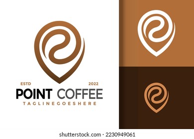 Coffee Shop Point Logo Design, brand identity logos vector, modern logo, Logo Designs Vector Illustration Template
