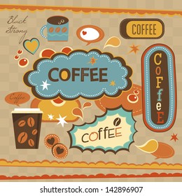 Coffee shop poster design. Vector illustration