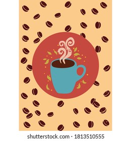 Coffee Shop Poster Design for Wall Art Decor.