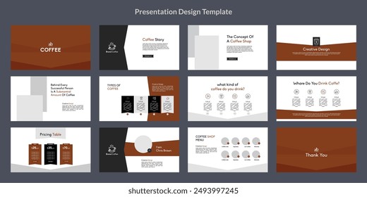 coffee shop presentation keynote design layout template