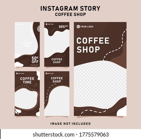 Coffee shop promotion instagram stories template