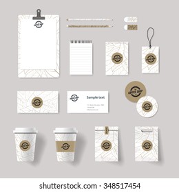 coffee shop and restaurant branding identity mock up template  . card .menu.vector.stationary.packaging, corporate identity