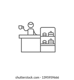 Coffee shop, restaurant icon. Element of restaurant icon. Thin line icon for website design and development, app development. Premium icon