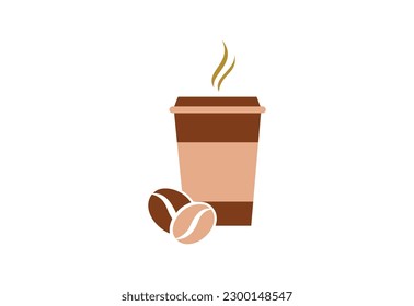 Coffee shop, restaurant logo design Vector design concept
