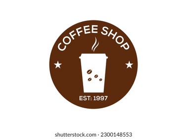 Coffee shop, restaurant logo design Vector design concept

