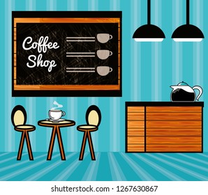 coffee shop restaurant scene