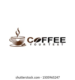 Coffee shop and restaurant template design. A cup of hot drinks (coffee, tea etc.)