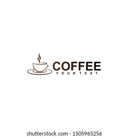 Coffee shop and restaurant template design. A cup of hot drinks (coffee, tea etc.)