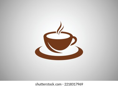 Coffee shop and restaurant Vector logo design concept.