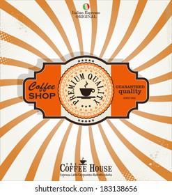 coffee shop retro background