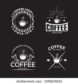 coffee shop retro logo collection