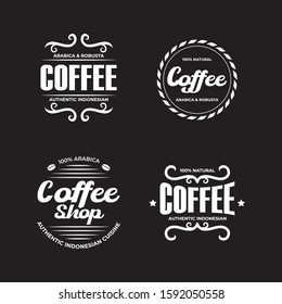 coffee shop retro logo collection