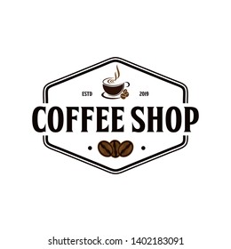 Coffee shop retro logo design