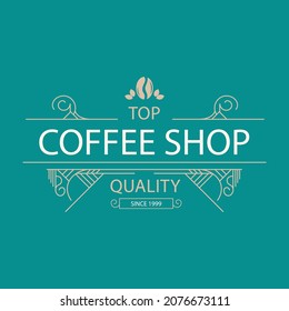 Coffee shop retro logo vintage