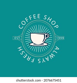 Coffee Shop Retro Logo Vintage Stock Vector (Royalty Free) 2076675451 ...