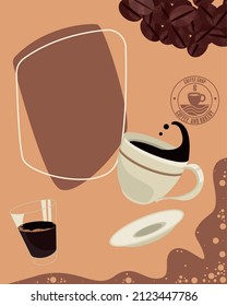 coffee shop seal and drinks poster