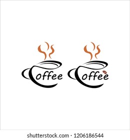 Coffee shop set logo. Trendy vector concept