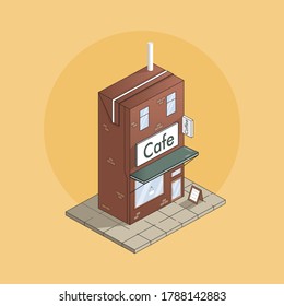 Coffee Shop shaped drink wrap
