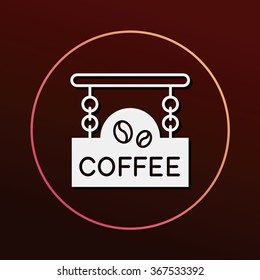 coffee shop sign icon