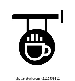 Coffee Shop Sign icon isolated on white background