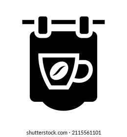 Coffee Shop Sign icon isolated on white background