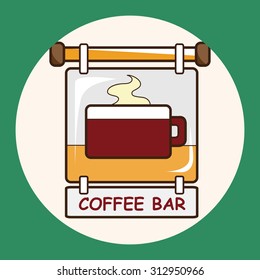Coffee shop signs theme elements vector,eps