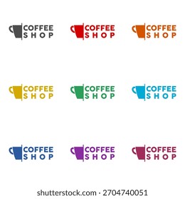 Icono simple de la cafetería aislado en el fondo blanco. Establecer iconos de colores