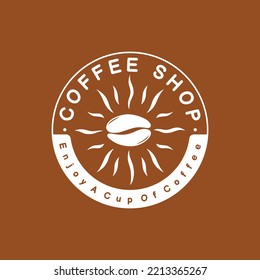 Coffee Shop Simple Logo Cartoon Vector Illustration