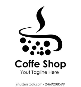 Diseño de logotipo simple de cafetería