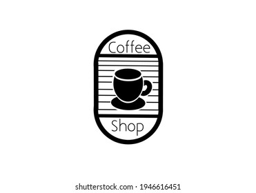 Coffee shop simple logo icon symbol for Brand, company, cafe,background and wallpaper. 