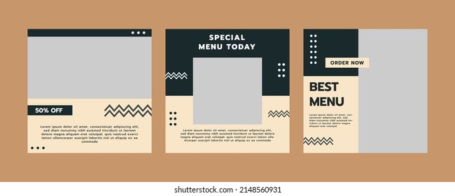 Coffee shop social media post template