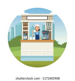 Coffee shop stand