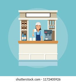 Coffee shop stand