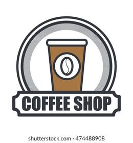 coffee shop store cover vector illustration graphic