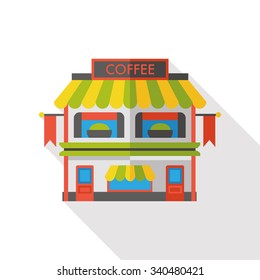 coffee shop store flat icon