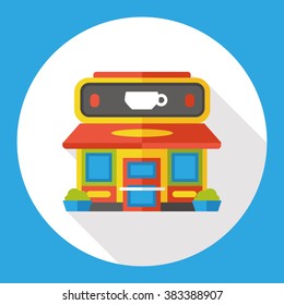 coffee shop store flat icon