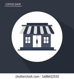 Coffee shop and store icon
