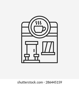 coffee shop store line icon