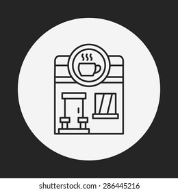 coffee shop store line icon