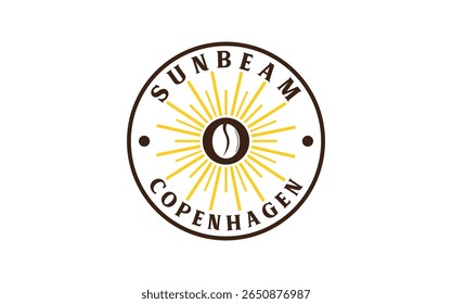 coffee shop with sun logo template
