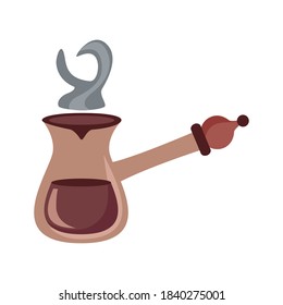 coffee shop teapot make utensil flat style icon vector illustration design